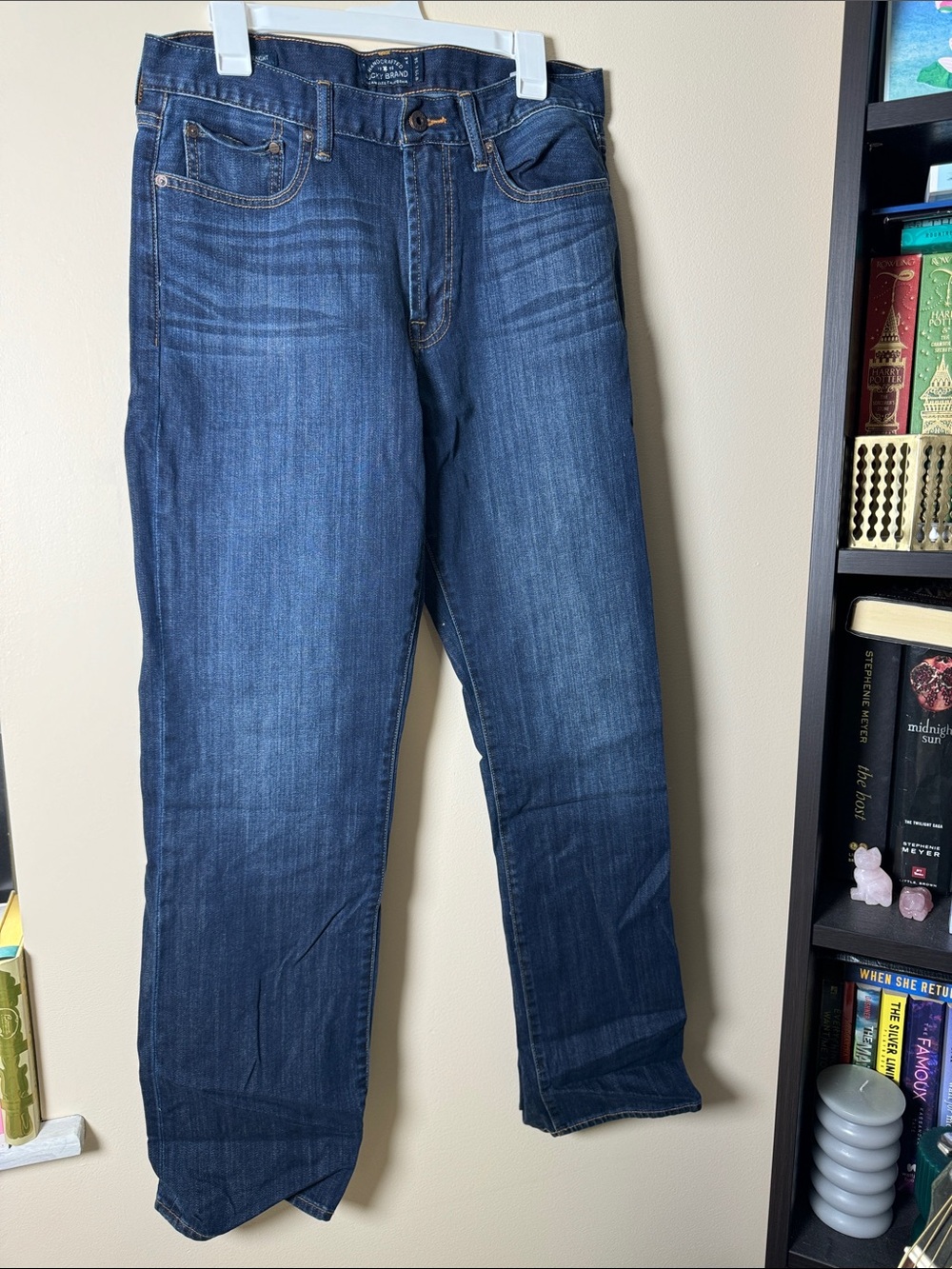 Lucky Brand Men's Straight Jeans in Dark Blue Wash